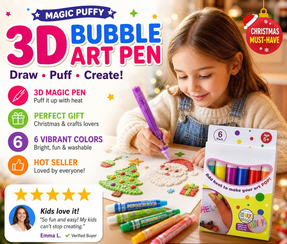 Billionku®3D Magic Three-dimensional Painting Pen For Children
