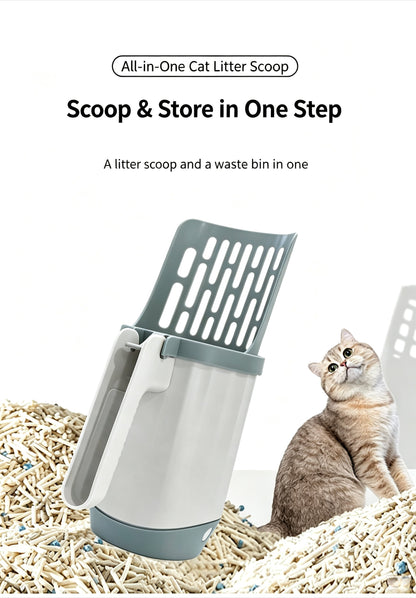 Portable Travel Cat Litter Scoop, Lightweight Durable Sifting Shovel for Home, Camping and Trips with Cats