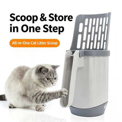 Portable Travel Cat Litter Scoop, Lightweight Durable Sifting Shovel for Home, Camping and Trips with Cats